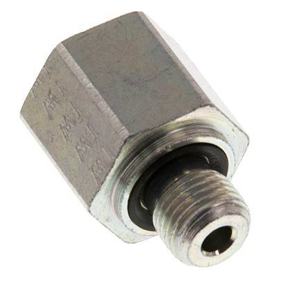 G 1/4'' x G 3/8'' M/F Adaptador reductor de acero cincado 630 barra - hidráulica [2 piezas]