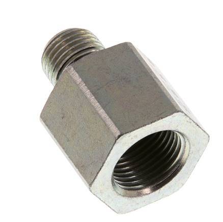 G 1/4'' x G 3/8'' M/F Adaptador reductor de acero cincado 630 barra - hidráulica [2 piezas]