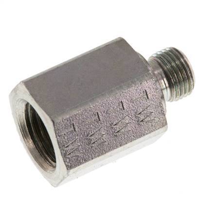 G 1/8'' x G 1/4'' M/F Adaptador reductor de acero cincado 630 barra - hidráulica [2 piezas]