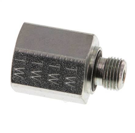 G 1/8'' x G 1/4'' M/F Adaptador reductor de acero cincado 630 barra - hidráulica [2 piezas]