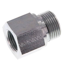 G 3/4'' x G 1/2'' M/F Zinc plated Steel Reducing Adapter 400 Bar - Hydraulic