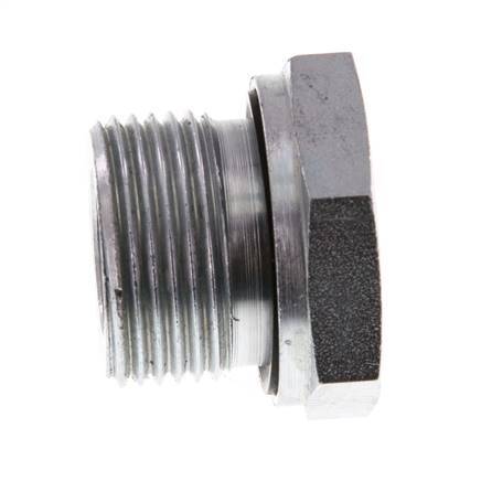G 3/4'' x G 3/8'' M/F Zinc plated Steel Reducing Adapter 400 Bar - Hydraulic [2 Pieces]