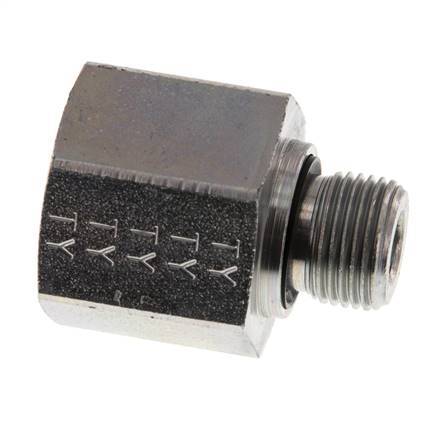 G 3/8'' x G 1/2'' M/F Adaptador reductor de acero cincado 630 barra - hidráulica [2 piezas]