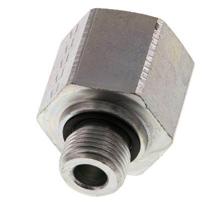 G 3/8'' x G 1/2'' M/F Adaptador reductor de acero cincado 630 barra - hidráulica [2 piezas]