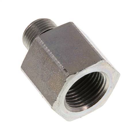 G 3/8'' x G 1/2'' M/F Adaptador reductor de acero cincado 630 barra - hidráulica [2 piezas]