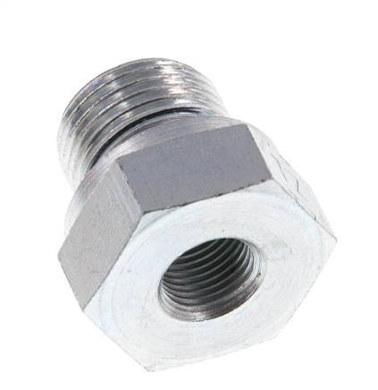 G 3/8'' x G 1/8'' M/F Adaptador reductor de acero galvanizado 630 barra - hidráulica [2 piezas]