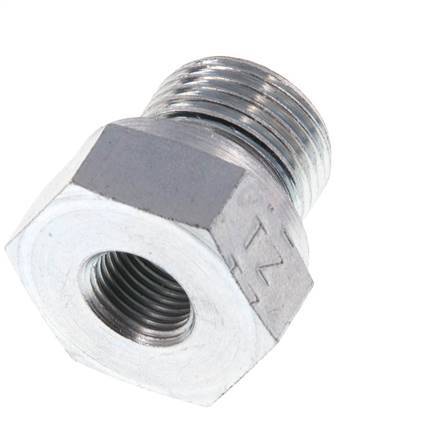 G 3/8'' x G 1/8'' M/F Adaptador reductor de acero galvanizado 630 barra - hidráulica [2 piezas]