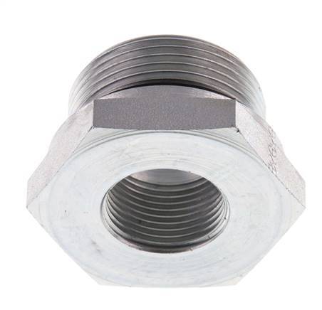 G 1 1/4'' x G 3/4'' M/F Adaptador Reductor de Acero Cincado 400 Bar - Hidráulico