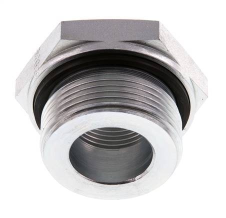 G 1 1/4'' x G 3/4'' M/F Zinc plated Steel Reducing Adapter 400 Bar - Hydraulic