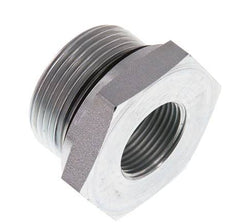 G 1 1/4'' x G 3/4'' M/F Zinc plated Steel Reducing Adapter 400 Bar - Hydraulic