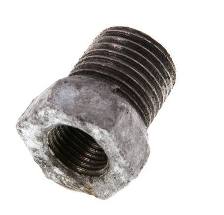 R 1/4'' x Rp 1/8'' M/F Zinc plated Cast iron Reducing Ring 25 Bar [2 Pieces]