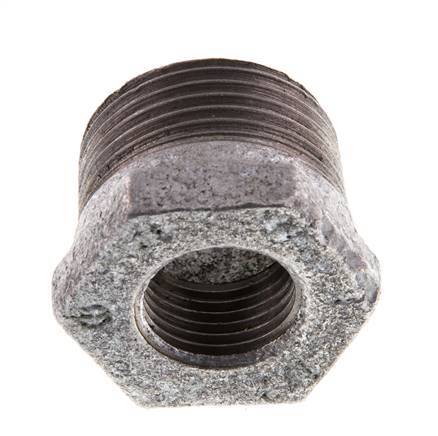 R 1'' x Rp 1/2'' M/F Zinc plated Cast iron Reducing Ring 25 Bar [5 Pieces]