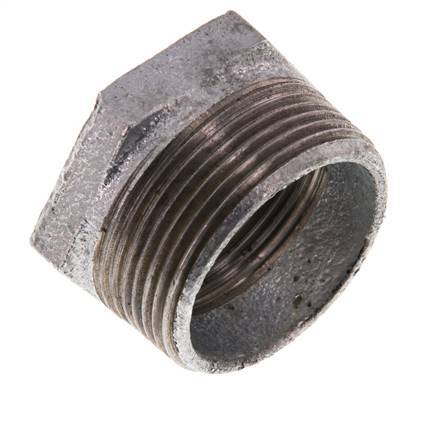 R 1 1/2'' x Rp 1 1/4'' M/F Zinc plated Cast iron Reducing Ring 25 Bar [2 Pieces]