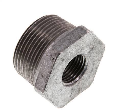 R 1 1/4'' x Rp 1/2'' M/F Zinc plated Cast iron Reducing Ring 25 Bar [2 Pieces]