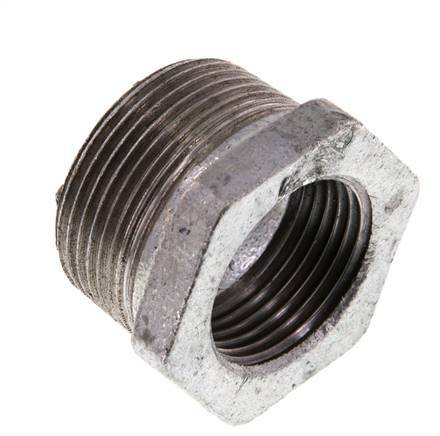 R 1 1/4'' x Rp 1'' M/F Zinc plated Cast iron Reducing Ring 25 Bar [2 Pieces]