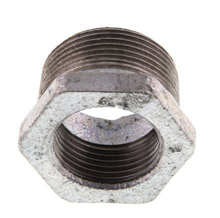 R 1 1/4'' x Rp 1'' M/F Zinc plated Cast iron Reducing Ring 25 Bar [2 Pieces]