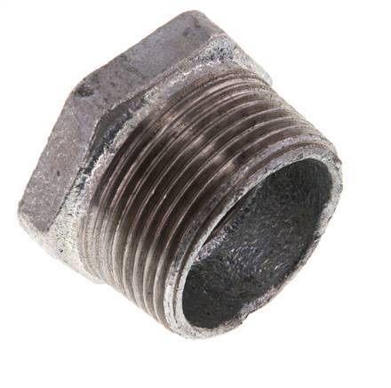R 1 1/4'' x Rp 1'' M/F Zinc plated Cast iron Reducing Ring 25 Bar [2 Pieces]