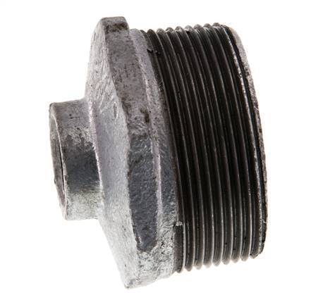 R 2'' x Rp 1/2'' M/F Anillo reductor de hierro fundido galvanizado 25 Bar
