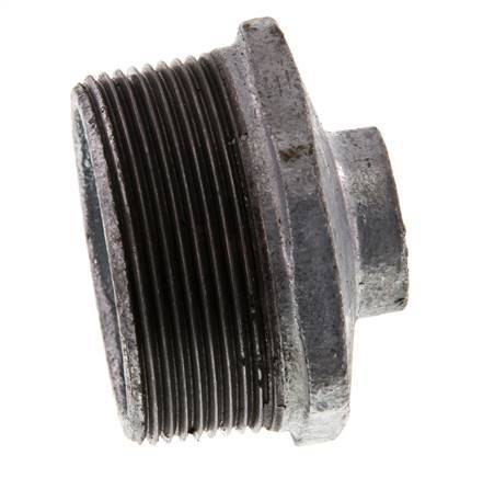 R 2'' x Rp 1/2'' M/F Anillo reductor de hierro fundido galvanizado 25 Bar