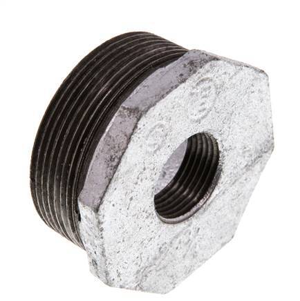 R 2'' x Rp 3/4'' M/F Anillo reductor de hierro fundido galvanizado 25 Bar
