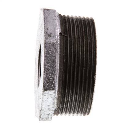 R 2'' x Rp 3/4'' M/F Anillo reductor de hierro fundido galvanizado 25 Bar