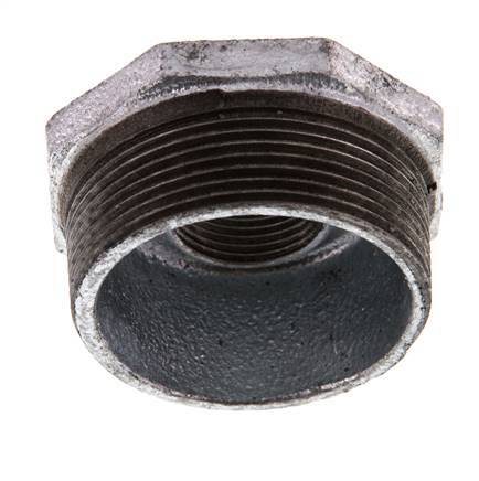 R 2'' x Rp 3/4'' M/F Anillo reductor de hierro fundido galvanizado 25 Bar