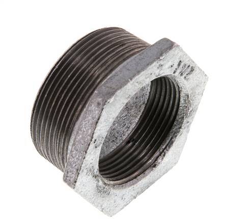 R 2'' x Rp 1 1/2'' M/F Zinc plated Cast iron Reducing Ring 25 Bar