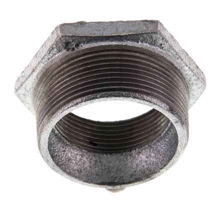 R 2'' x Rp 1 1/2'' M/F Anillo reductor de hierro fundido galvanizado 25 Bar