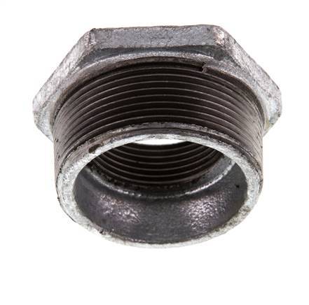 R 2'' x Rp 1 1/4'' M/F Anillo reductor de hierro fundido zincado 25 Bar