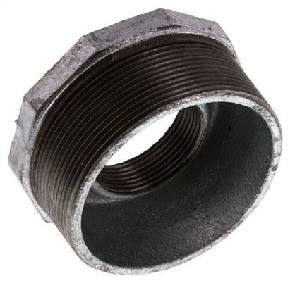 R 3'' x Rp 1 1/2'' M/F Anillo reductor de hierro fundido galvanizado 25 Bar