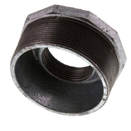 R 3'' x Rp 1 1/2'' M/F Anillo reductor de hierro fundido galvanizado 25 Bar