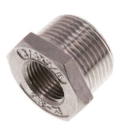 R 3/4'' x Rp 3/8'' M/F Stainless steel Reducing Ring 16 Bar [2 Pieces]