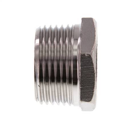 R 1'' x Rp 1/2'' M/F Anillo reductor de acero inoxidable 16 Bar