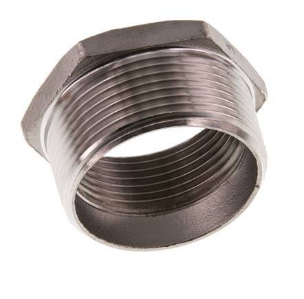 R 1 1/2'' x Rp 1 1/4'' M/F Anillo reductor de acero inoxidable 16 Bar