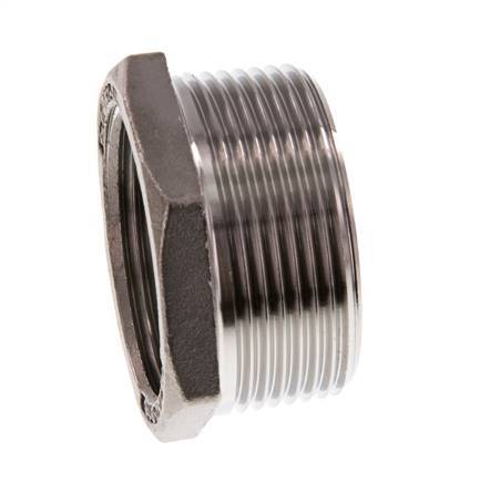 R 1 1/2'' x Rp 1 1/4'' M/F Anillo reductor de acero inoxidable 16 Bar
