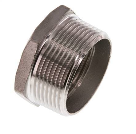 R 1 1/2'' x Rp 1 1/4'' M/F Anillo reductor de acero inoxidable 16 Bar