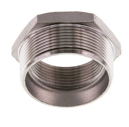 R 2'' x Rp 1 1/2'' M/F Anillo reductor de acero inoxidable 16 Bar
