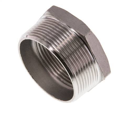 R 2'' x Rp 1 1/2'' M/F Anillo reductor de acero inoxidable 16 Bar