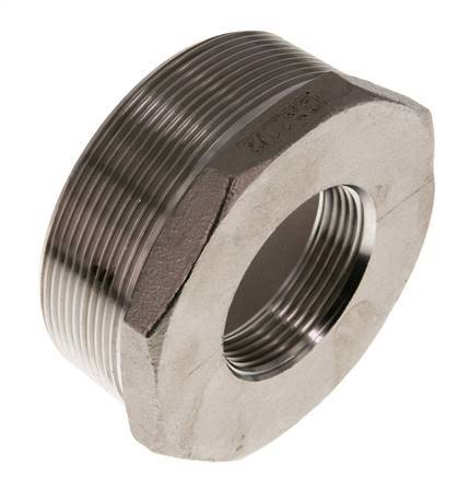 R 3'' x Rp 1 1/2'' M/F Anillo reductor de acero inoxidable 16 Bar