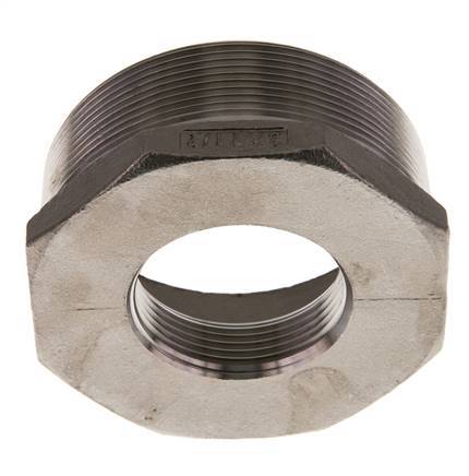 R 3'' x Rp 1 1/2'' M/F Anillo reductor de acero inoxidable 16 Bar