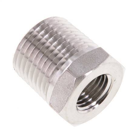 1/2'' NPT x 1/4'' NPT M/F Anillo reductor de acero inoxidable 210 Bar - Hidráulico