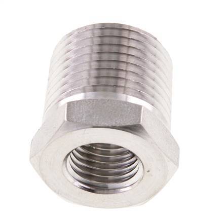 1/2'' NPT x 1/4'' NPT M/F Anillo reductor de acero inoxidable 210 Bar - Hidráulico