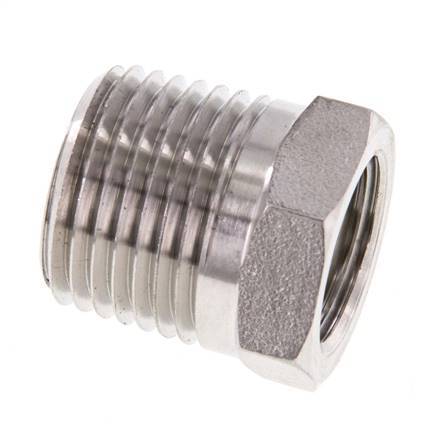 1/2'' NPT x 3/8'' NPT M/F Anillo reductor de acero inoxidable 210 Bar - Hidráulico