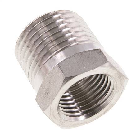 1/2'' NPT x 3/8'' NPT M/F Anillo reductor de acero inoxidable 210 Bar - Hidráulico