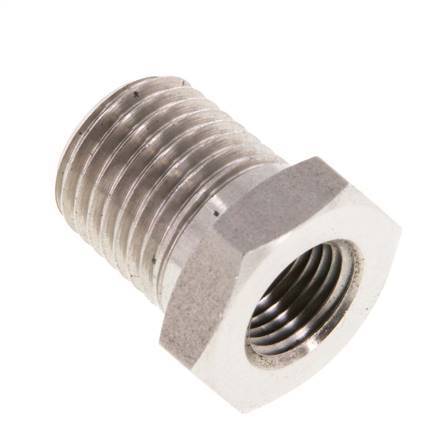 1/4'' NPT x 1/8'' NPT M/F Anillo reductor de acero inoxidable 275 Bar - Hidráulico