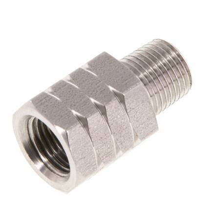 R 1/8'' x 1/8'' NPT M/F Anillo reductor de acero inoxidable 40 Bar - Hidráulico