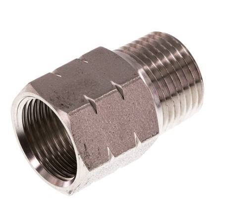 3/8'' NPT x G 3/8'' M/F Anillo reductor de acero inoxidable 40 Bar - Hidráulico