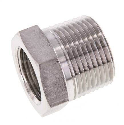 1'' NPT x 3/4'' NPT M/F Stainless steel Reducing Ring 140 Bar - Hydraulic