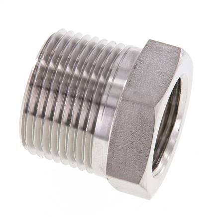 1'' NPT x 3/4'' NPT M/F Stainless steel Reducing Ring 140 Bar - Hydraulic
