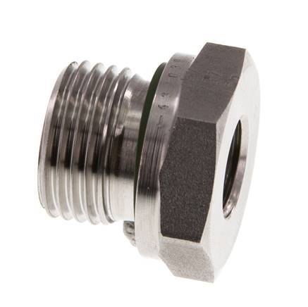 G 1/2'' x G 1/4'' M/F Adaptador reductor de acero inoxidable 630 Bar - Hidráulico